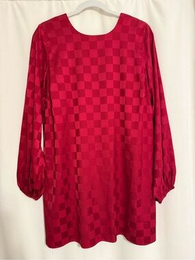 Show Me Your MuMu Cherry Red Checker Mini Dress